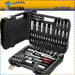 DURAFORCE 108Pcs Mechanics Tools - Kit 6-Point Socket Ratchet Wrench Set Repair Tool Case