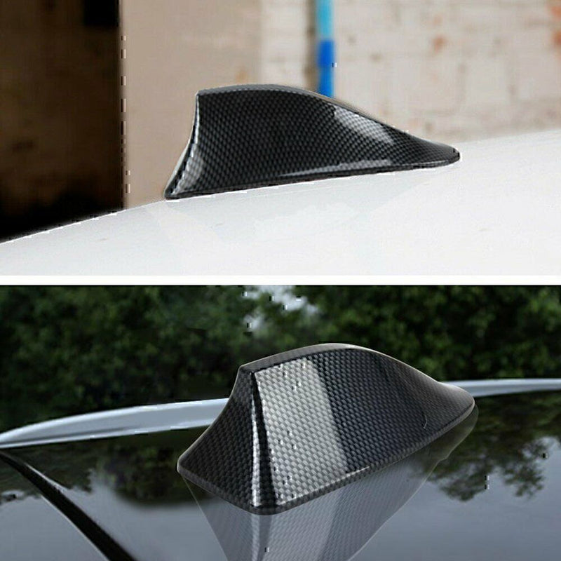 DURAFORCE Carbon Fiber Shark Fin Roof Antenna Car AUTO Aerial FM/AM Radio Signal Universal