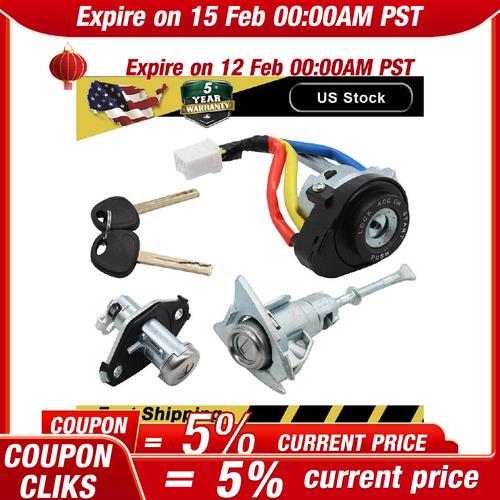DURAFORCE Ignition Switch Front Left Door Lock Barrel for 2009-2014 Hyundai Sonata*