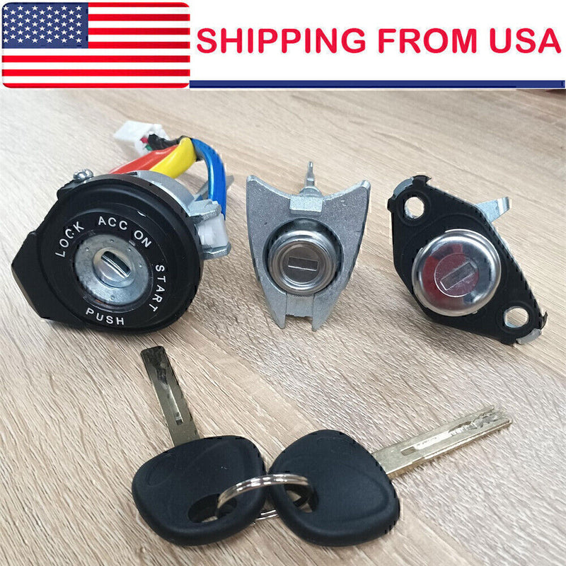 DURAFORCE Ignition Switch Front Left Door Lock Barrel for 2009-2014 Hyundai Sonata*