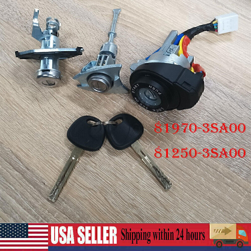 DURAFORCE Ignition Switch Front Left Door Lock Barrel for 2009-2014 Hyundai Sonata*