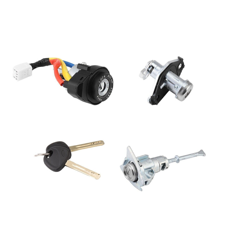 DURAFORCE Ignition Switch Front Left Door Lock Barrel for 2009-2014 Hyundai Sonata*