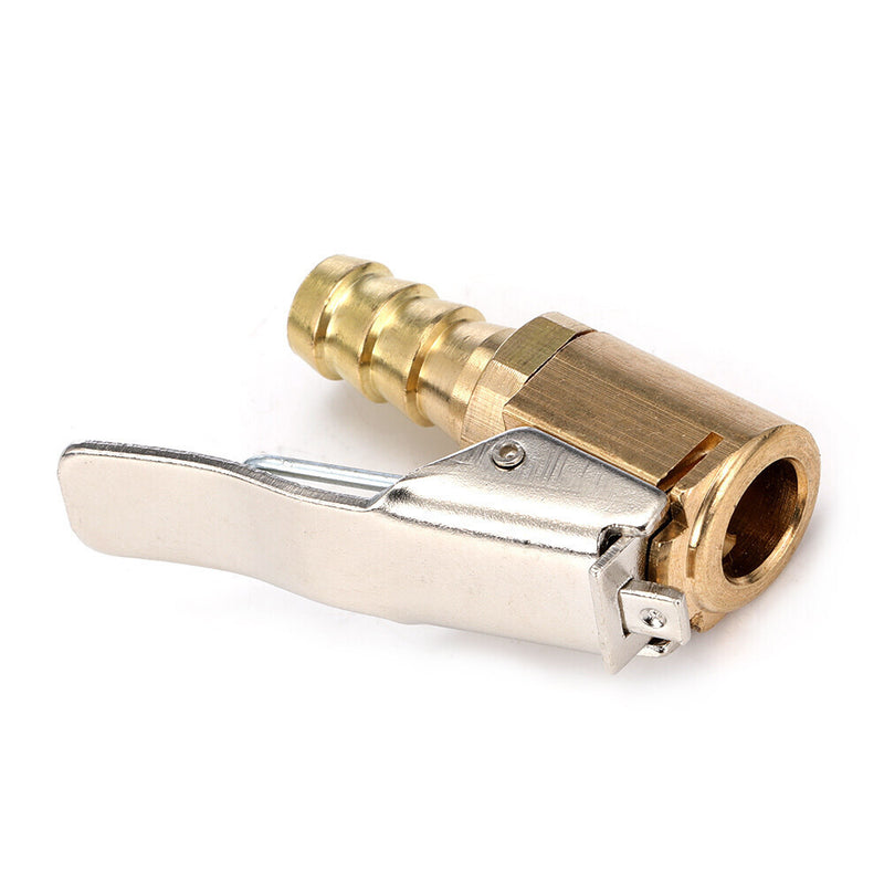 DURAFORCE 4x 5/16" Open Flow Air Chuck with Lock Connector Tire Inflator Valve and Clamp*