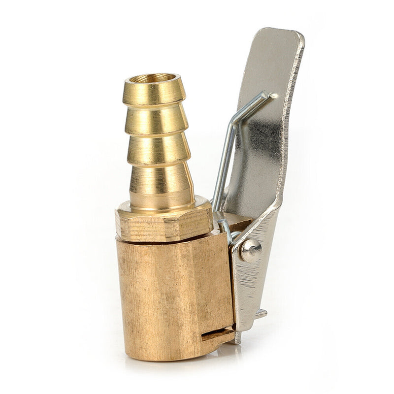 DURAFORCE 4x 5/16" Open Flow Air Chuck with Lock Connector Tire Inflator Valve and Clamp*