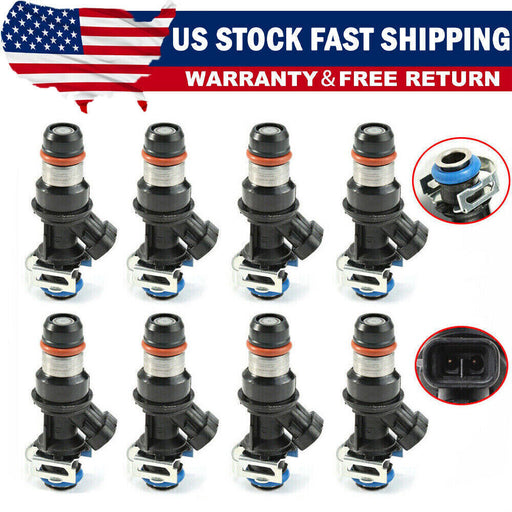 DURAFORCE (8) DELPHI FUEL INJECTORS 25343789 FOR CHEVY GMC SILVERADO SUBURBAN 5.3L 6.0L US