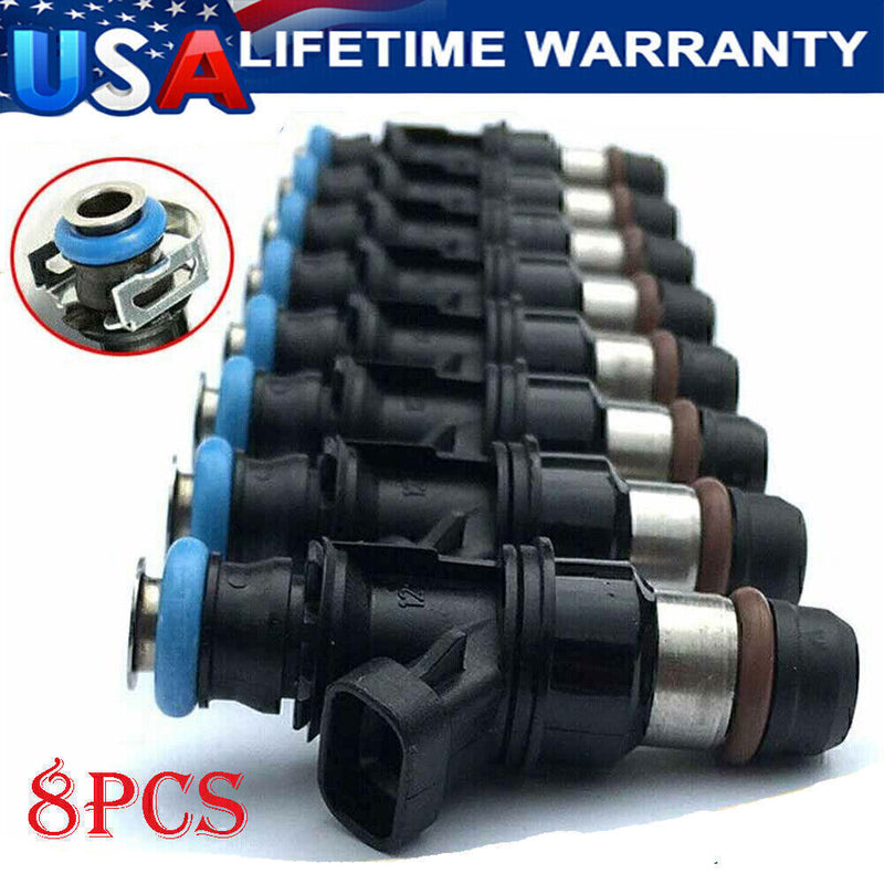 DURAFORCE (8) DELPHI FUEL INJECTORS 25343789 FOR CHEVY GMC SILVERADO SUBURBAN 5.3L 6.0L US