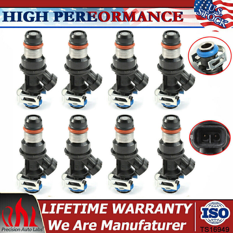 DURAFORCE (8) DELPHI FUEL INJECTORS 25343789 FOR CHEVY GMC SILVERADO SUBURBAN 5.3L 6.0L US
