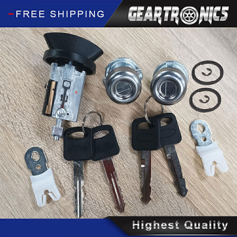 DURAFORCE Door Lock Cylinders Set & Ignition Switch with Keys For 97-07 Ford F150/250/350