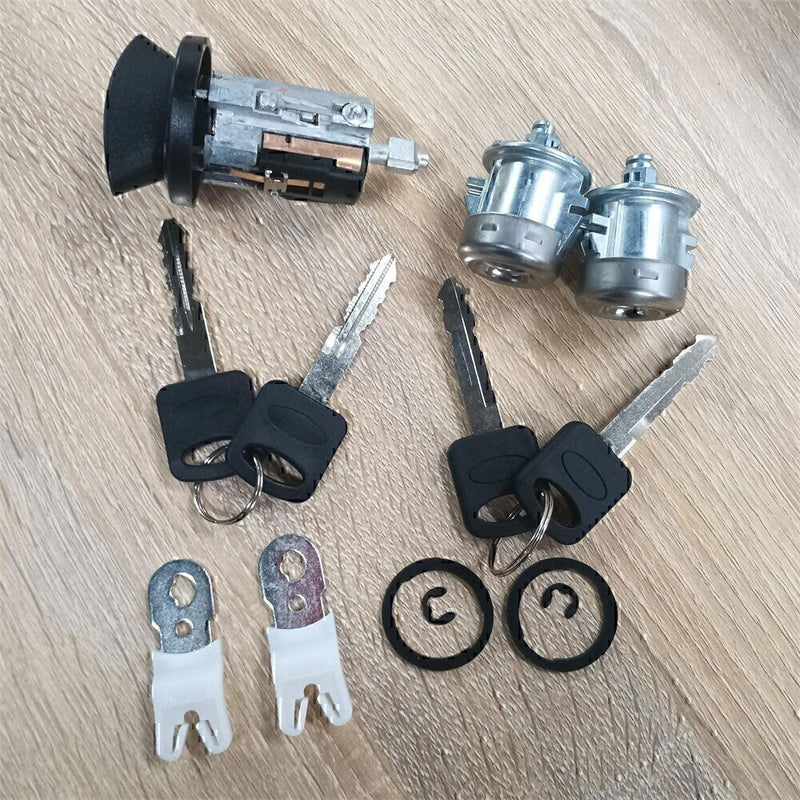 DURAFORCE Door Lock Cylinders Set & Ignition Switch with Keys For 97-07 Ford F150/250/350