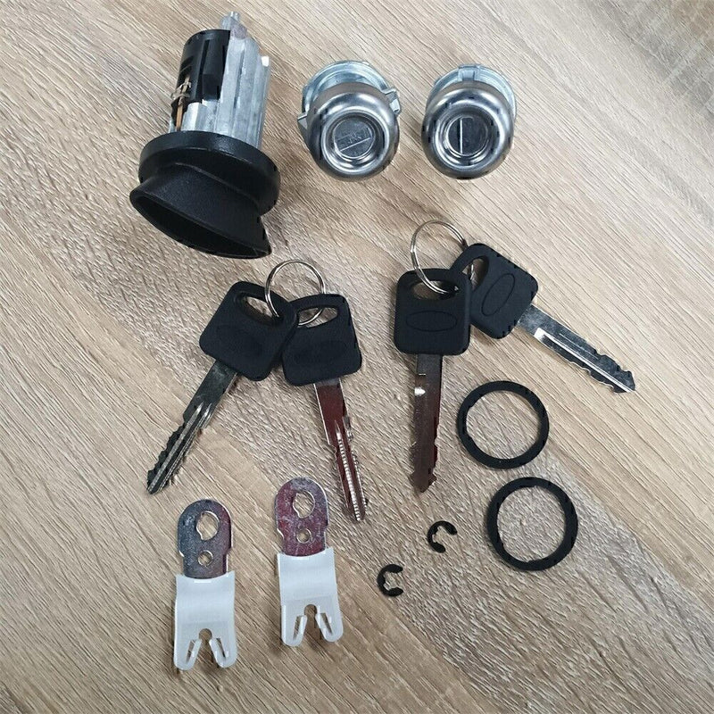 DURAFORCE Door Lock Cylinders Set & Ignition Switch with Keys For 97-07 Ford F150/250/350