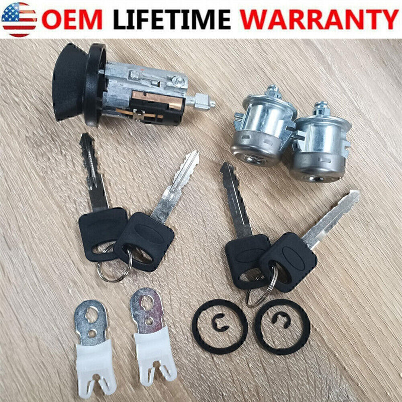 DURAFORCE Door Lock Cylinders Set & Ignition Switch with Keys For 97-07 Ford F150/250/350