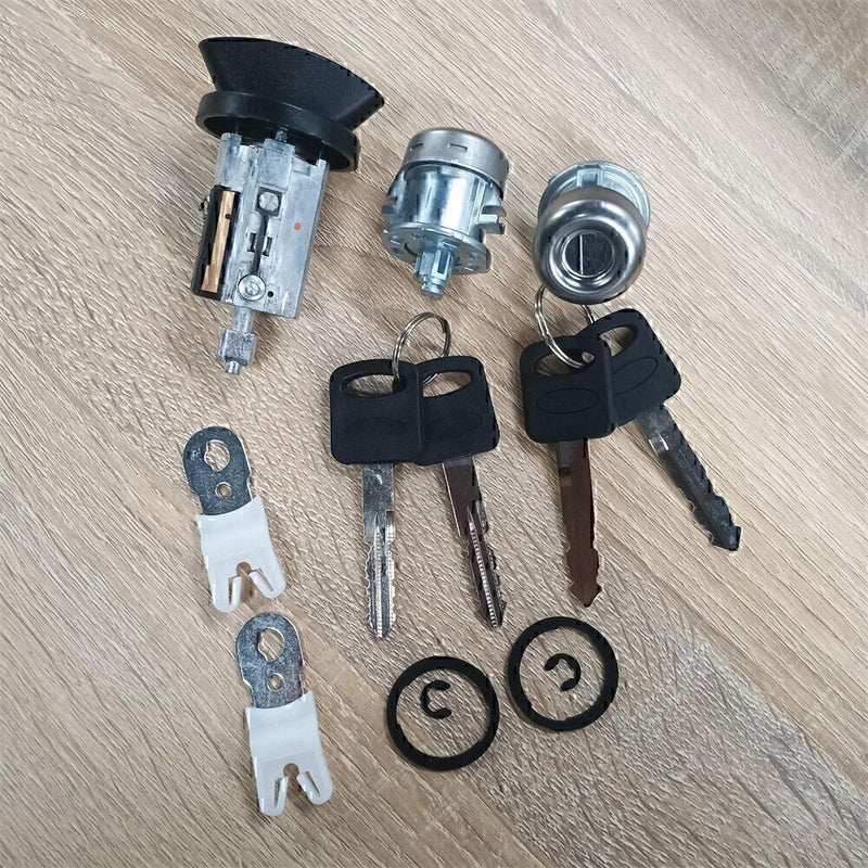 DURAFORCE Door Lock Cylinders Set & Ignition Switch with Keys For 97-07 Ford F150/250/350
