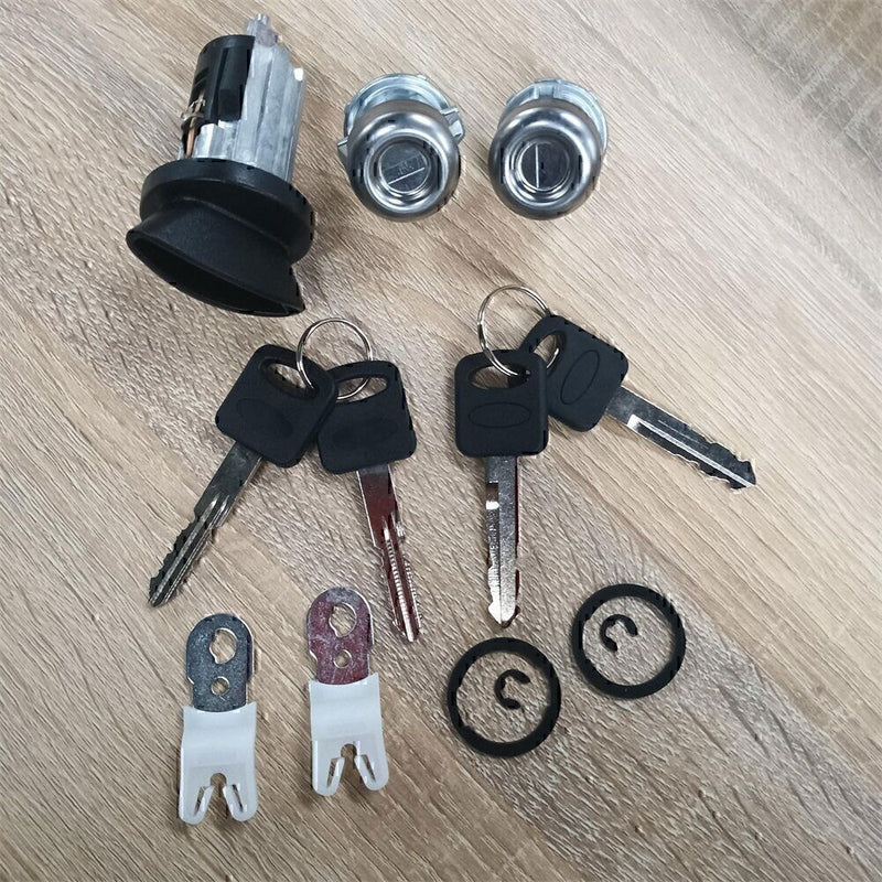 DURAFORCE Door Lock Cylinders Set & Ignition Switch with Keys For 97-07 Ford F150/250/350