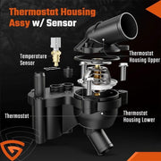 DURAFORCE Thermostat Housing Assy w/Sensor for Ford Explorer 02-2010 4.0L 5R3Z-8592-BA New