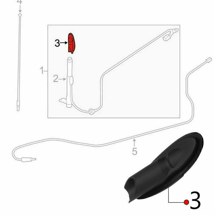 DURAFORCE 2004 2005-2010 For Toyota Sienna Antenna Adapter Base Brand Black Mount