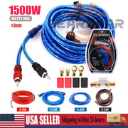DURAFORCE 1500W Car Audio Cable Set Amp Amplifier Install RCA Subwoofer Sub Wiring 8 Gaug*