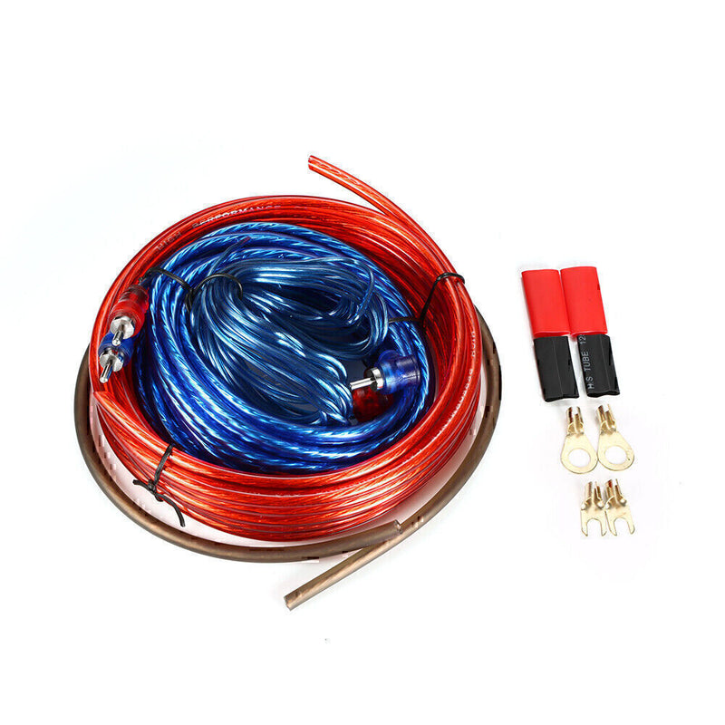 DURAFORCE 1500W Car Audio Cable Set Amp Amplifier Install RCA Subwoofer Sub Wiring 8 Gaug*