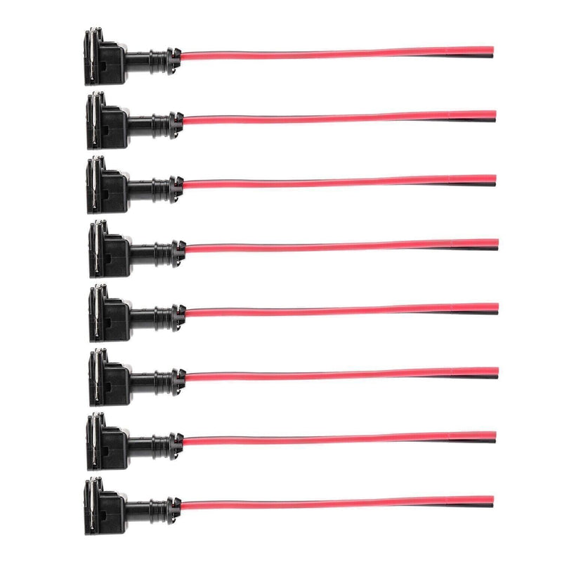 DURAFORCE 8 Fuel Injector Connector Wiring Plugs Clips Fit EV1 OBD1 Pigtail Cut & Splice