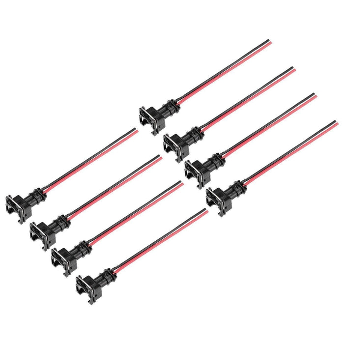 DURAFORCE 8 Fuel Injector Connector Wiring Plugs Clips Fit EV1 OBD1 Pigtail Cut & Splice