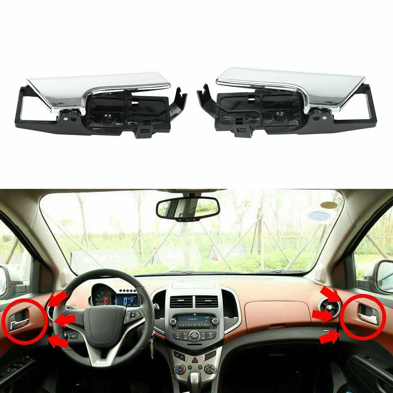 DURAFORCE Set of 4 Left +Right Interior Inside Door Handle for Chevy Aveo Aveo5 Pontiac G3