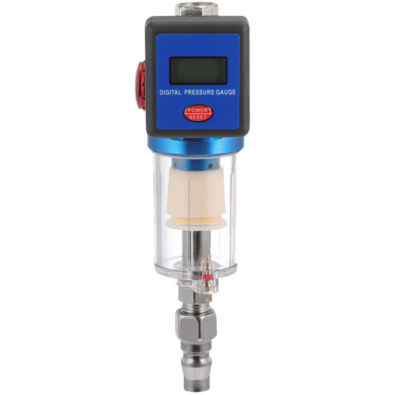 DURAFORCE Spray Gun Digital Paint Air Pressure Regulator Gauge Water Trap Filter Evmaaahg