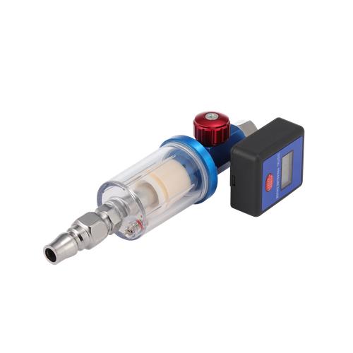 DURAFORCE Spray Gun Digital Paint Air Pressure Regulator Gauge Water Trap Filter Evmaaahg