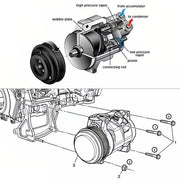 DURAFORCE AC Compressor fit for 2013-2018 Ford Explorer Lincoln MKS MKT MKZ 3.5L / 3.7L
