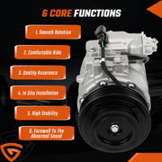 DURAFORCE AC Compressor fit for 2013-2018 Ford Explorer Lincoln MKS MKT MKZ 3.5L / 3.7L