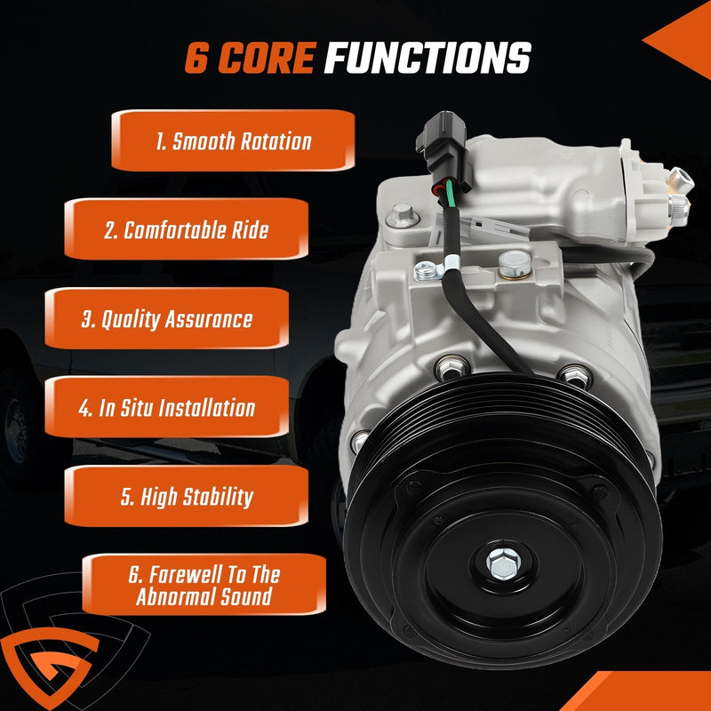 DURAFORCE AC Compressor fit for 2013-2018 Ford Explorer Lincoln MKS MKT MKZ 3.5L / 3.7L