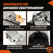 DURAFORCE AC Compressor fit for 2013-2018 Ford Explorer Lincoln MKS MKT MKZ 3.5L / 3.7L