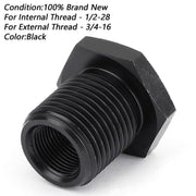 DURAFORCE 3PCS 1/2-28 to 3/4-16, 13/16-16, 3/4 NPT Thread Oil Filter Adapters Black US*