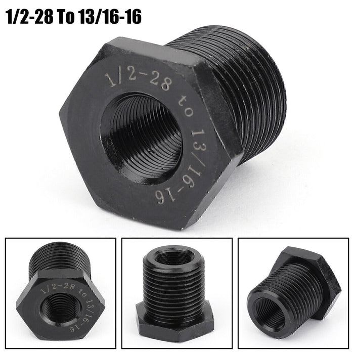 DURAFORCE 3PCS 1/2-28 to 3/4-16, 13/16-16, 3/4 NPT Thread Oil Filter Adapters Black US*