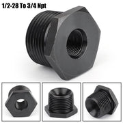DURAFORCE 3PCS 1/2-28 to 3/4-16, 13/16-16, 3/4 NPT Thread Oil Filter Adapters Black US*