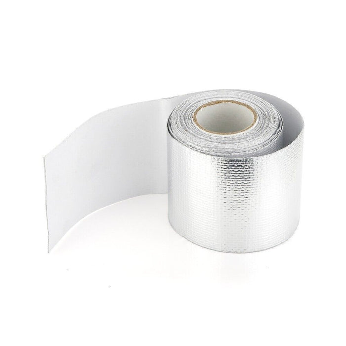 DURAFORCE 2"x 16' Adhesive Exhaust Header Turbo Manfold Pipe Aluminum Heat Shield WrapTape