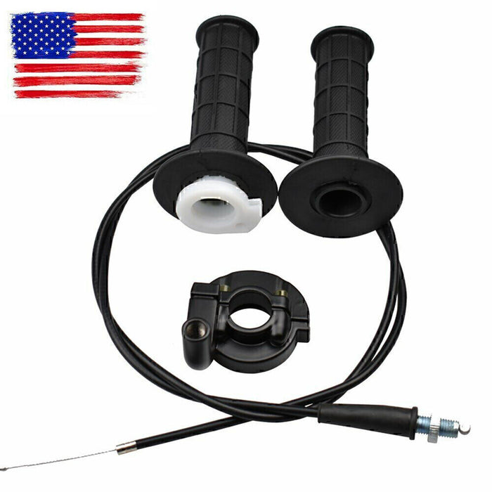 DURAFORCE 7/8" Twist Throttle Grips Cable Set Coleman Powersports CT100U Mini Bike NEW