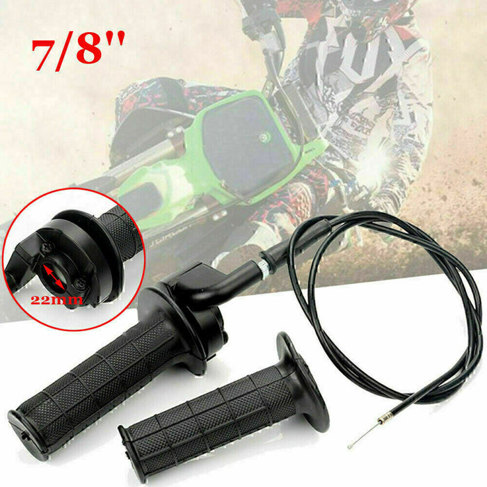 DURAFORCE 7/8" Twist Throttle Grips Cable Set Coleman Powersports CT100U Mini Bike NEW