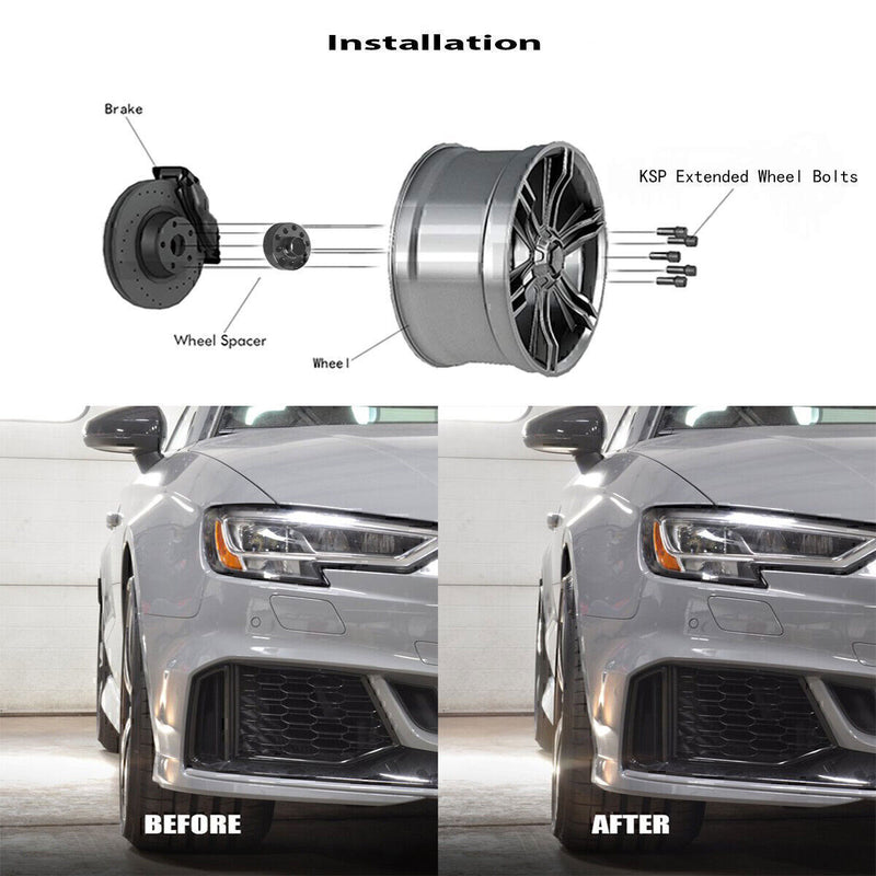 DURAFORCE 4x fit Audi VolksWagen Staggered 15 MM & 20 MM Wheel Spacers 5x100 5x112 57.1 Xm