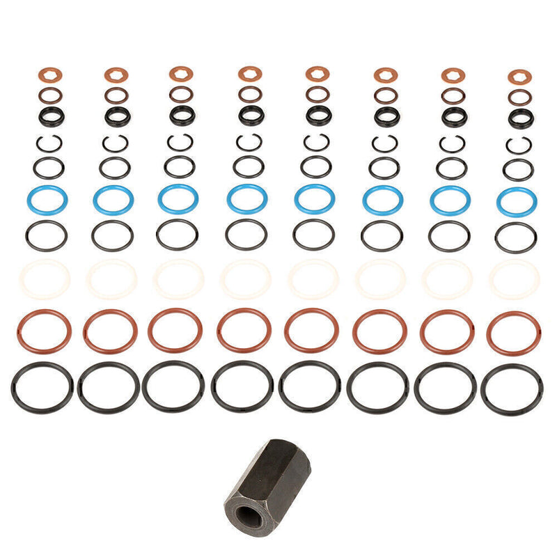 DURAFORCE Powerstroke Oil Rail Leak Repair Kit Tool O-rings & Injector Seal For Ford 6.0L