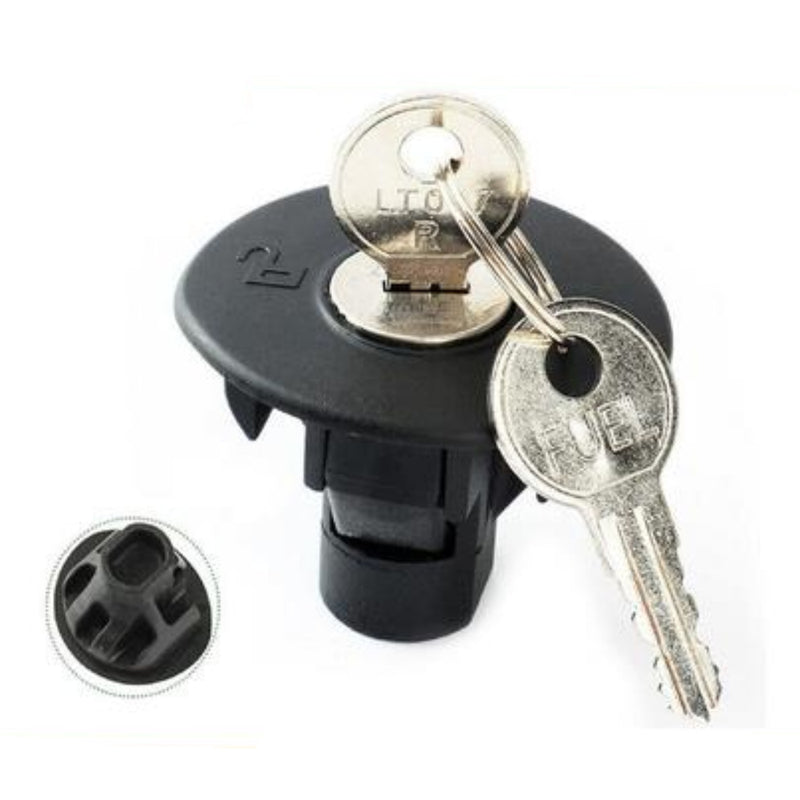 DURAFORCE 8U5Z9C268B# Locking Gas Fuel Tank Plug Cover Cap For Ford F150 Edge w/ 2 Keys US