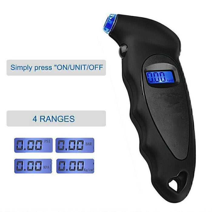 DURAFORCE Digital Tire Air Pressure Gauge Meter Tester Bike Car Truck LCD Display 150 PSI*