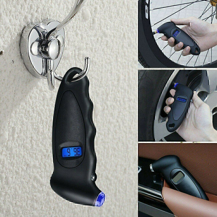 DURAFORCE Digital Tire Air Pressure Gauge Meter Tester Bike Car Truck LCD Display 150 PSI*