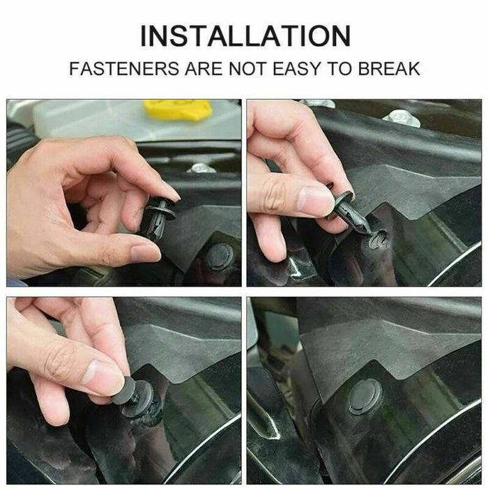 DURAFORCE 100Pack Fender Clips Trim Car Auto Push Pin Rivet Bumper Fastener-Panel Retainer