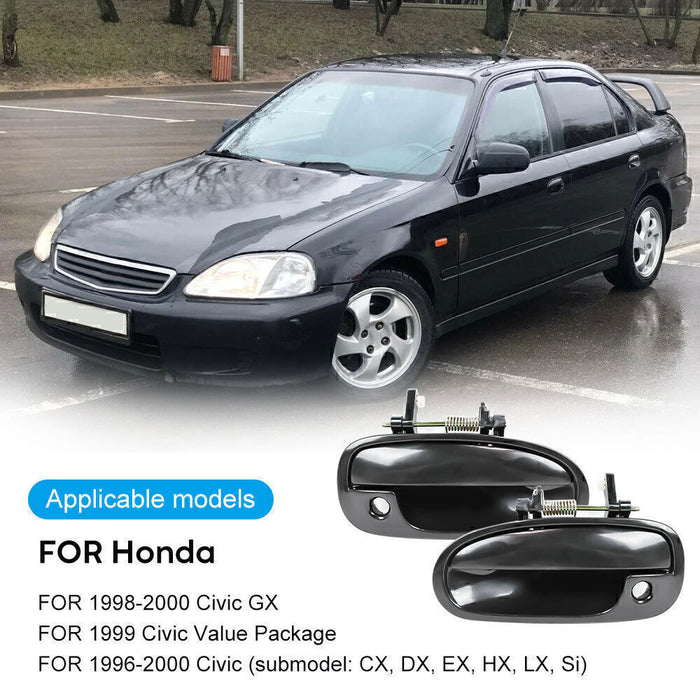 DURAFORCE 2x For Honda Civic Coupe 96-00 Front Exterior Left Right Door Handle Plastic