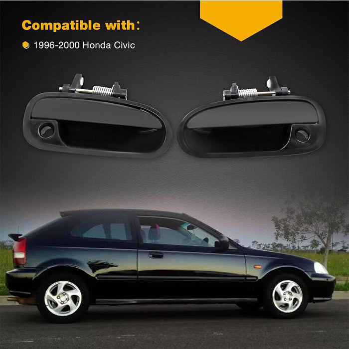 DURAFORCE 2x For Honda Civic Coupe 96-00 Front Exterior Left Right Door Handle Plastic