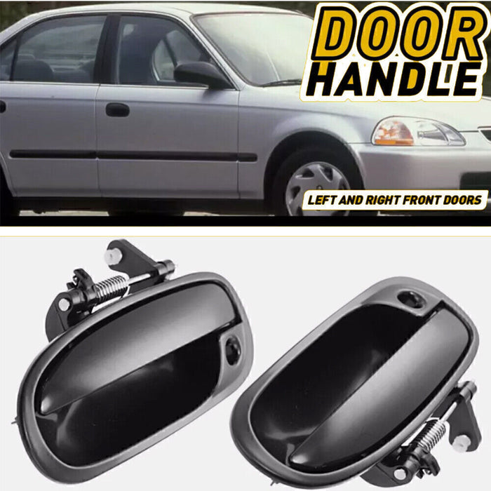 DURAFORCE 2x For Honda Civic Coupe 96-00 Front Exterior Left Right Door Handle Plastic