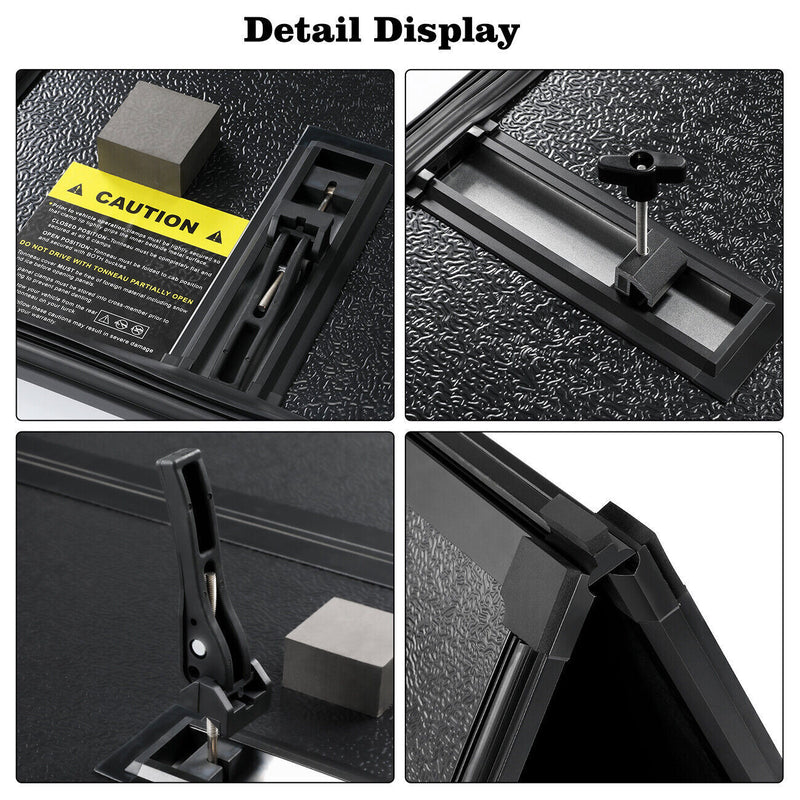 DURAFORCE 5FT Hard Tonneau Cover Pickup Truck Bed Fit for 2005-2015 Toyota Tacoma Tri-Fold