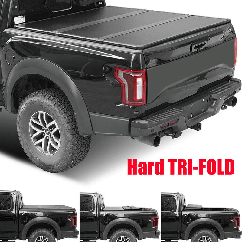 DURAFORCE 5FT Hard Tonneau Cover Pickup Truck Bed Fit for 2005-2015 Toyota Tacoma Tri-Fold