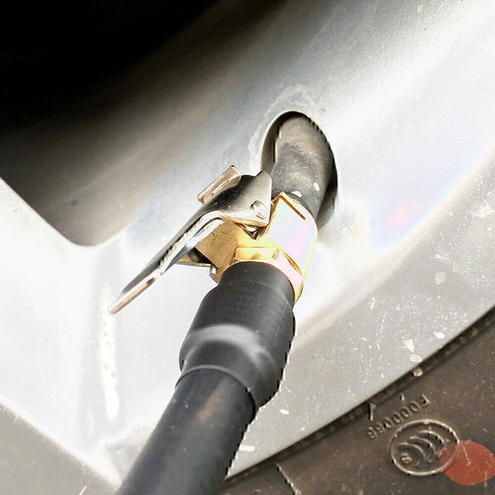 DURAFORCE 2 Auto Open Flow Straight Lock-On Air Chuck with Clip for Tire Inflator Car Tool