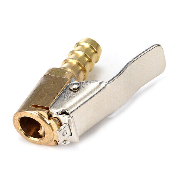 DURAFORCE 2 Auto Open Flow Straight Lock-On Air Chuck with Clip for Tire Inflator Car Tool