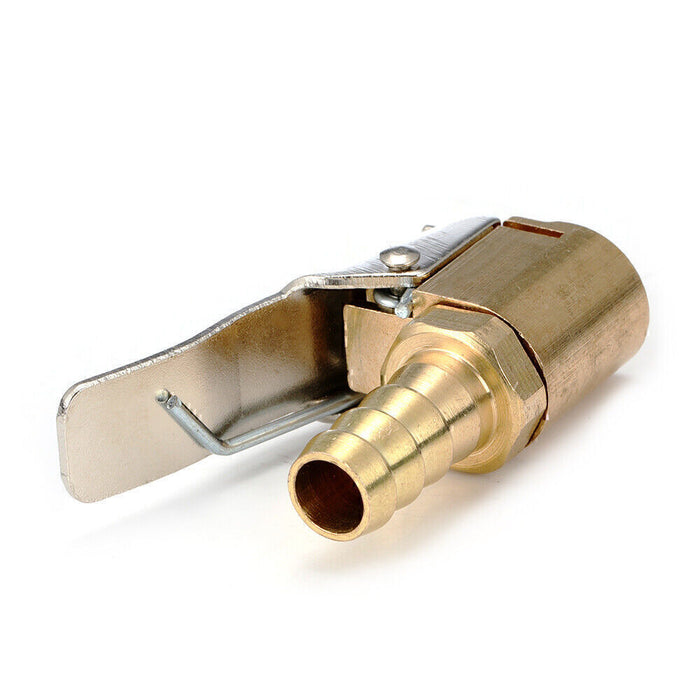 DURAFORCE 2 Auto Open Flow Straight Lock-On Air Chuck with Clip for Tire Inflator Car Tool